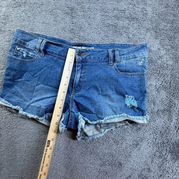 Selena Gomez Dream Out Loud Juniors 15 Short Shorts Raw Hem NEW Stretch Denim - Picture 6 of 7